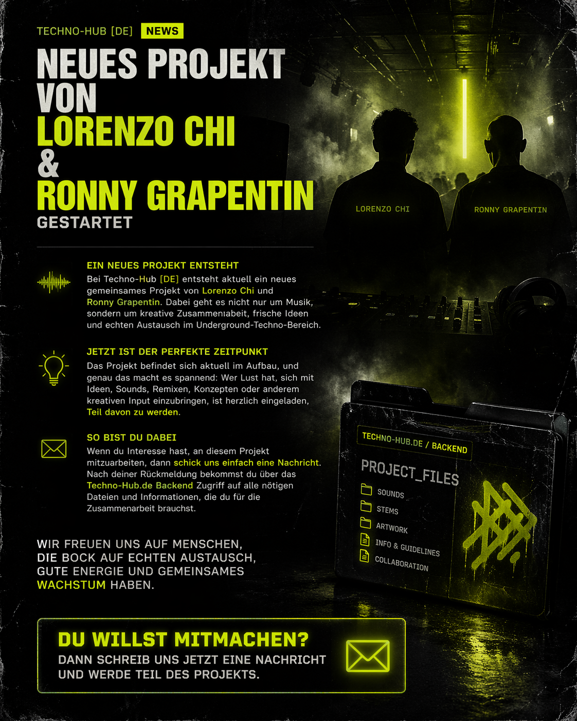 Neues Projekt von Lorenzo Chi & Ronny Grapentin gestartet