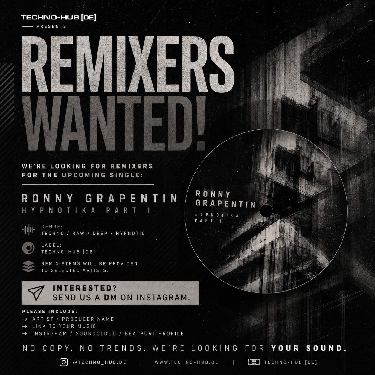 REMIXERS WANTED.